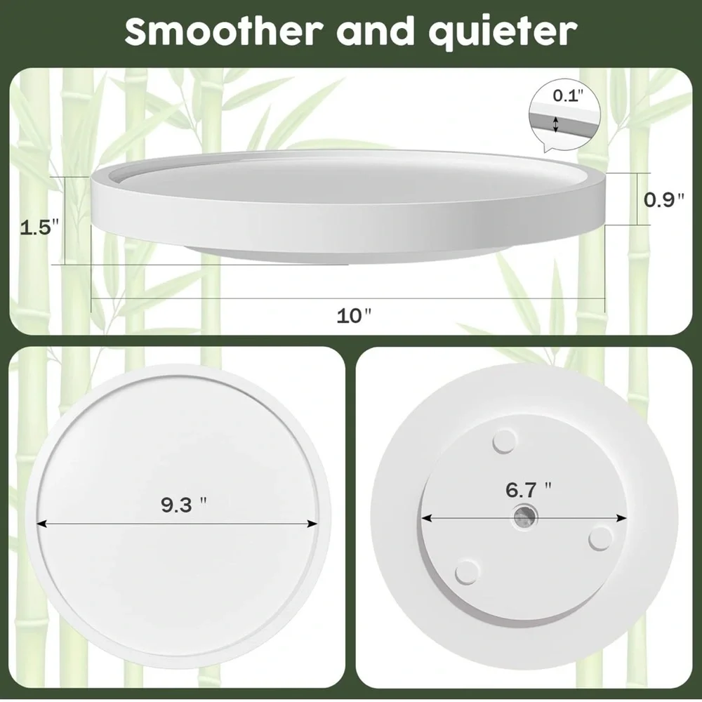 Turntable Vanity Tray 10 inches for Perfumes Kitchen Sink countertops Organizer
